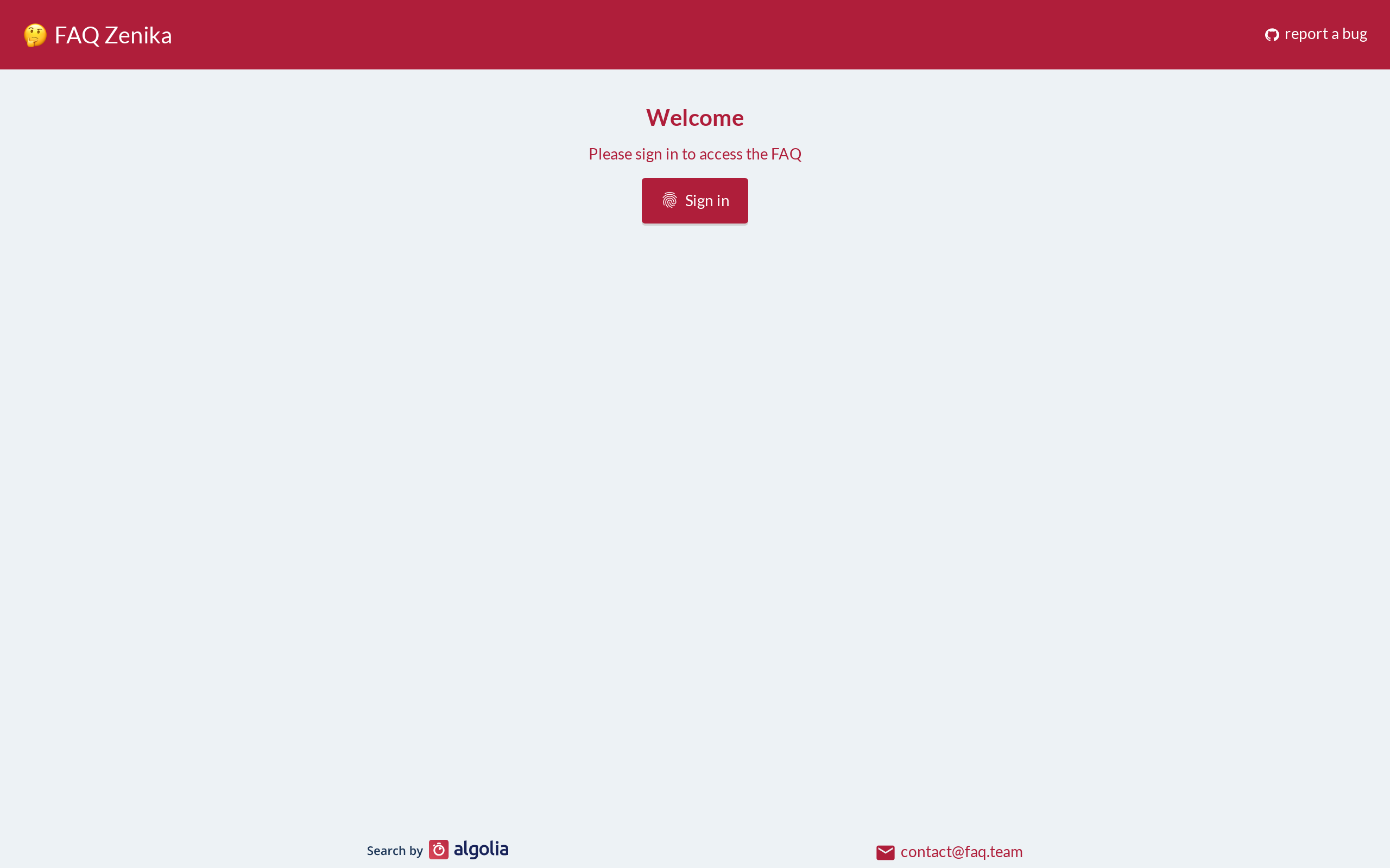 Copie d'écran de https://faq.zenika.com